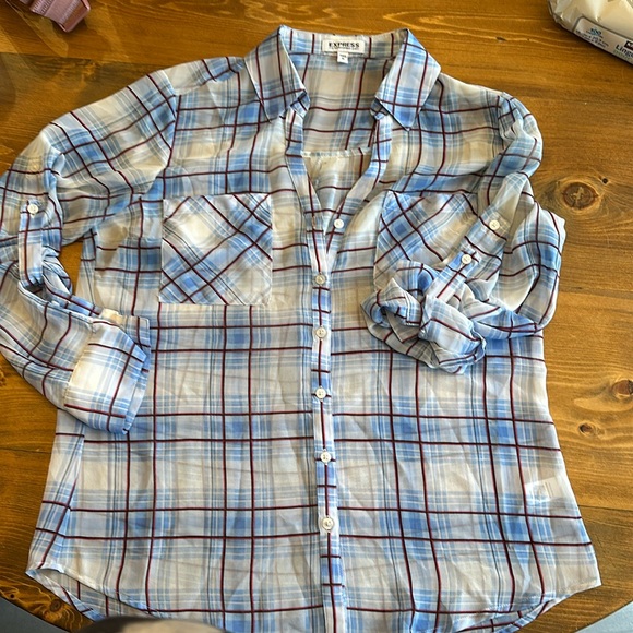 Sheer plaid blouse - Picture 1 of 1